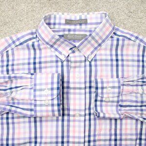 Daniel Cremieux Shirt Mens Large Purple/Pink Signature Collection Long Sleeve